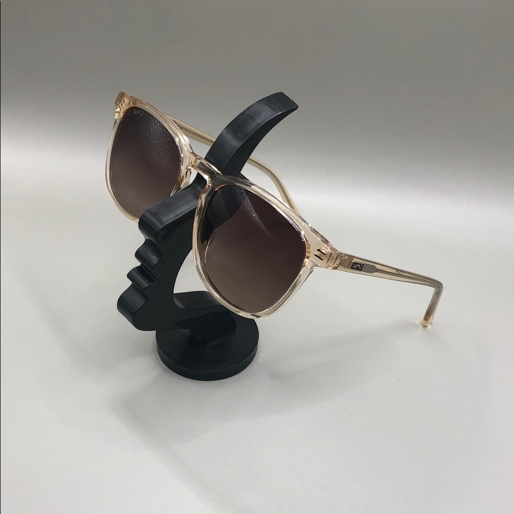 WMP Eyewear Wear Me Pro Nick Sunglasses in Crystal Beige Brown Lens